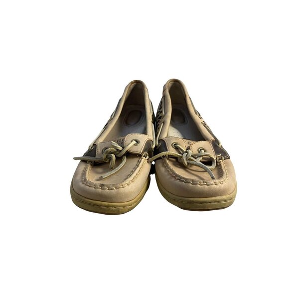 #4541 Sperry cheetah print leather upper loafers shoes size 7.5 M LOAFERS - Picture 3 of 6